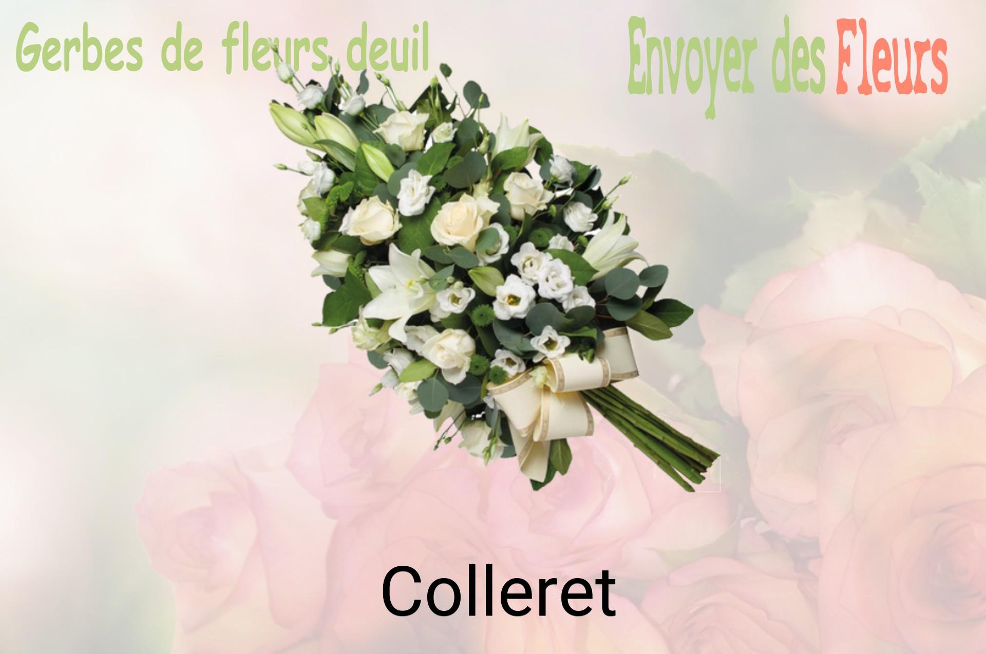 Gerbe de fleurs de deuil livrée à Colleret
